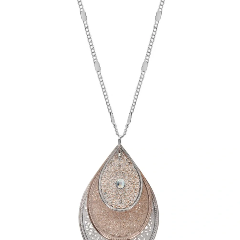 Lauren Conrad Necklace & Earrings Set – Silver Tone / Rose Gold Tone - Picture 6 of 7